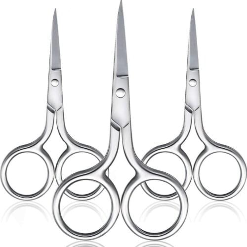 Stainless Steel Eyebrow Scissor Eyebrow Trimmer Eyebrow Eyelashes Nose Hair Scissor Manicure Scissors Cutter Nail Makeup Tool