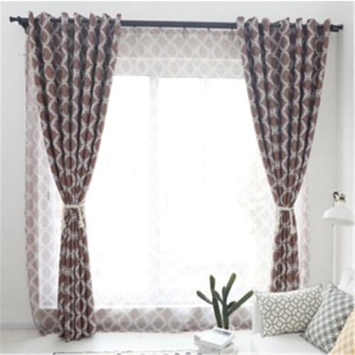Simple Style Geometric Blackout Curtains for Living Room Bedroom Kitchen Custom Made Blinds Finished Drapes