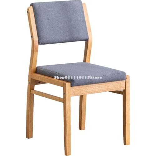 Restaurant Modern Simple Solid Wood Dining Chair Stool Solid Wood Chair Back Home Desk And Chair Net Red Negotiation Desk And Ch