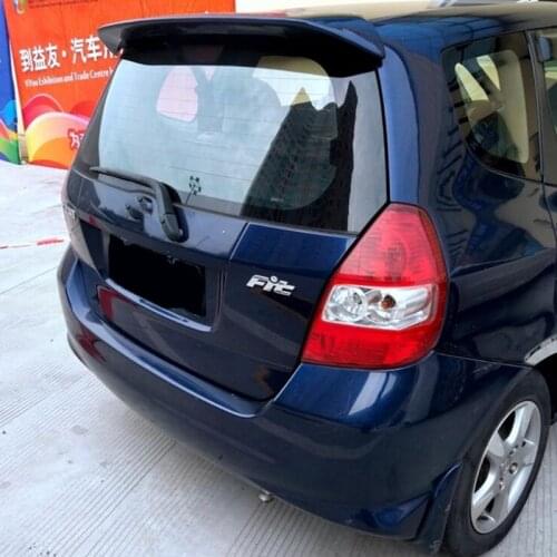 CEYUSOT For Roof Spoiler WING Honda Jazz Fit Spoiler ABS Material Car Rear Window Tail FIN Lip Decorative accessories 2004-2007