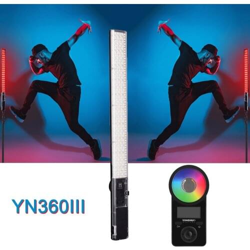 NEW YONGNUO YN360III LED RGB Lighting With Remote Control Photography Light Tube Handheld Light Stick For Youtube Video YN360 3