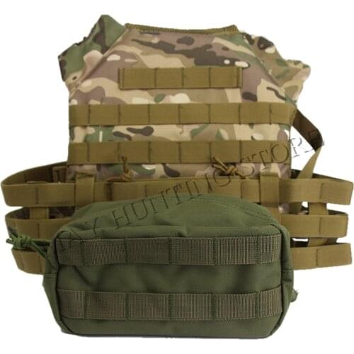 Tactical Emergency Survival pocket Outdoor double zipper Camping Hunting Tool pouch Large Size Horizontal Molle Pouch Waist Pack