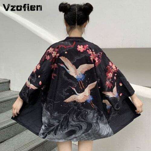 Traditional Kimono Cardigan Samurai Costume Clothing Kimono Jacket Mens Beach Kimono Female Yukata Thin Loose Asian Streetwear