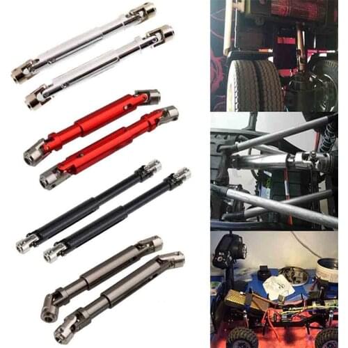 RCTOYFUN 2× Aluminium Alloy Universal Drive Shaft DIY Accessories For 1:10 RC Cralwer Car SCX10 D90 RC4WD HSP94180 180011 18027