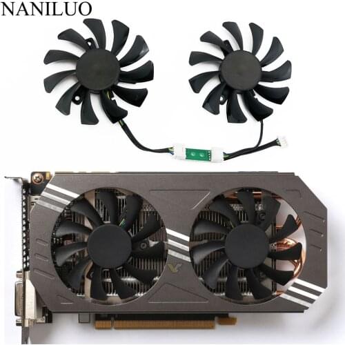 75MM GA81S2U 12V 4PIN GTX970 Cooler Fan Replacement For ZOTAC GeForce GTX 970 Graphics Card Cooling Fan