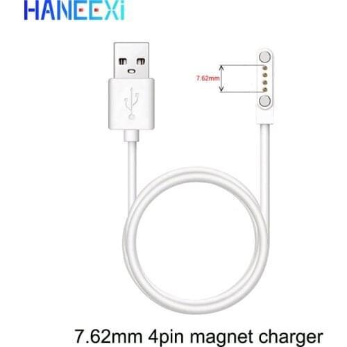 High quality Magnetic Charging Cable wire For DT79 L7 L13 L19 Smart Watch bracelet watch 4Pin 7.62mm white 80cm Power Charger