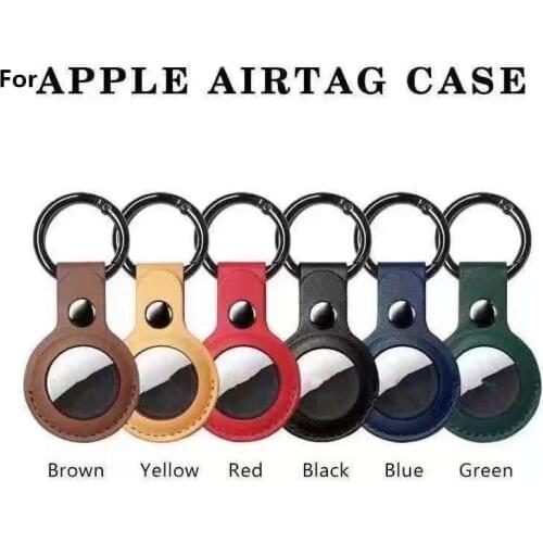Protection Case For Apple Airtags Locator Leather Protective Sleeve Tracker Anti-lost Device Keychain Protective Cover Hot case
