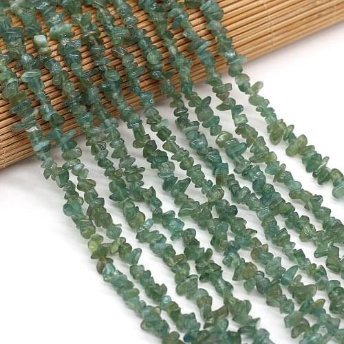 Natural Irregular Freeform Chip Green Aventurine Beads for Women Jewelry Making Necklace Bracelet Size 3x5-4x6mm Length 40cm