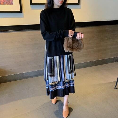 Autumn 2020 New Full Loose Plus Size Chiffon Floral Print Dress for Women