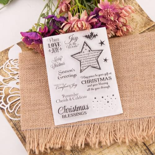 Star Clear Stamp Or stamp for DIY Scrapbooking/Card Making/Kids Fun Decoration Supplies A2146