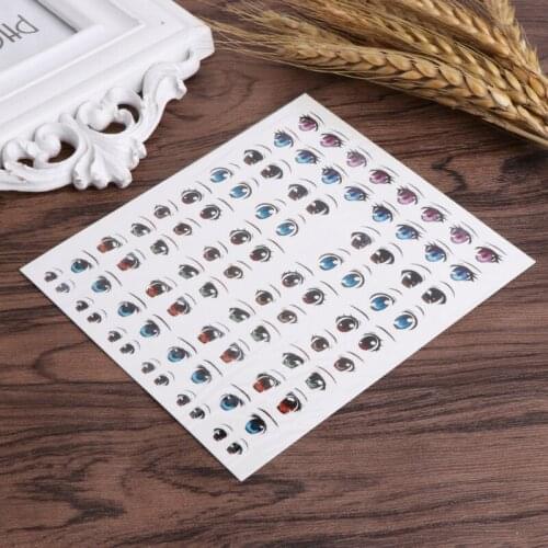 1Pc Anime Eyes Stickers Figurine Doll Face Organ Paster Clay Cartoon Decals