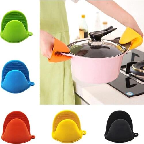 1PC Anti Hot Heat Insulation Glove Silicone Hand Clip Non-Slip Home Kitchen Cooking Microwave