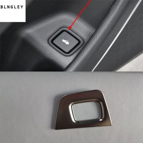 1pc Car sticker Stainless steel rear trunk switch decoration cover for 2018 2019 HONDA Accord 10th MK10 car accessories