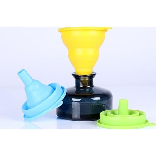1pcs Kitchen Mini Tool Silicone Collapsible Foldable Funnel for Transferring of Liquid Fluid Kitchen Cooking Tools Accessories