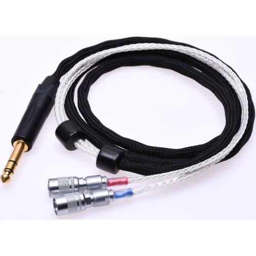 16 Cores 5N Silver Plated Headphone Upgrade Cable Extension Cord For Dan Clarks Audio Mr Speakers Ether Alpha Dog Prime