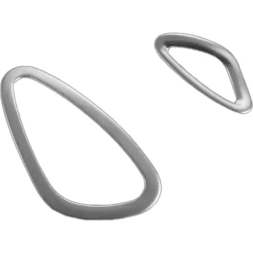 Car ABS Matte Front Air Conditioning Outlet Vent Styling Garnish Cover Frame Trim 2Pcs for Benz Smart Fortwo 2015-2018