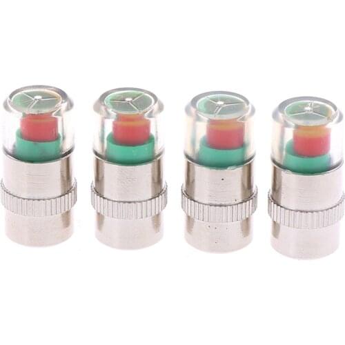 4X Car Tyre Tire Pressure Gauge Indicator Alert Tpms Monitoring Valve Cap Sensor
