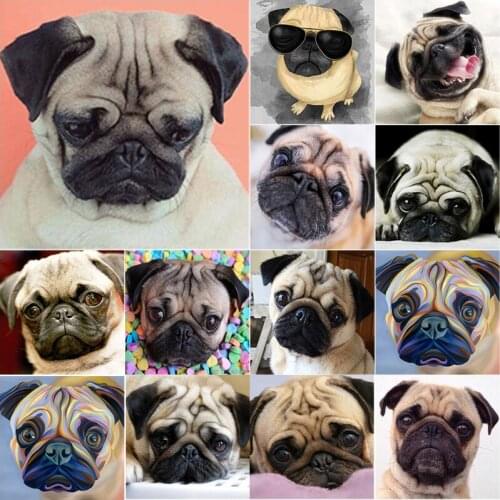 5D DIY Diamond Painting Dog Diamond Embroidery Animal Scenery Cross Stitch Full Square Round Drill Home Decor Manual Art Gift