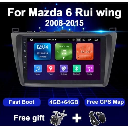 Android 9 Octa-core PX5 2 Din Car Radio Multimedia Video Player For Mazda 6 Rui wing 2008 - 2015 GPS Navigation 9 inch Screen
