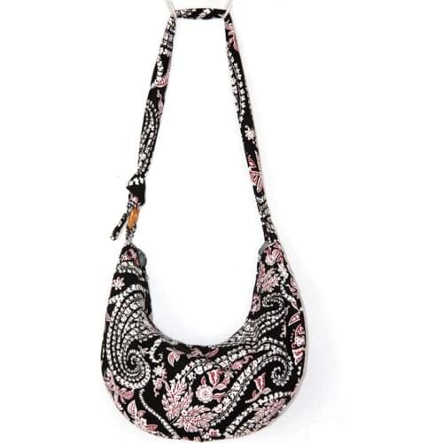 Bohemian Hobos Bag Bags Cotton Hippie Shoulder Bag Thai Top Zip Sling Crossbody Bag Hobo Bag Handmade Messenger Purse