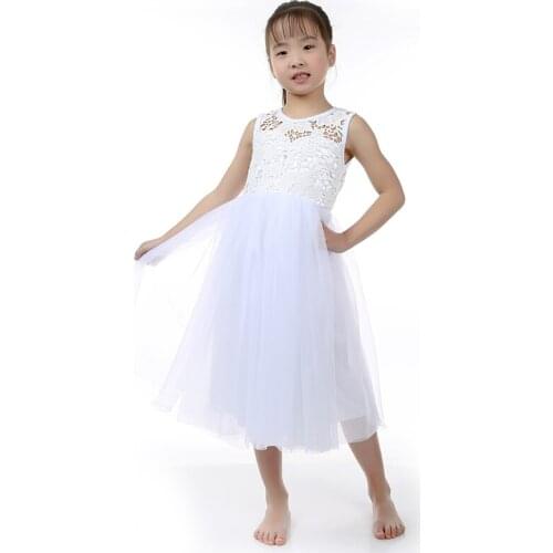 Baby Frock Designs Girls Party Dresses Summer Hollow Princess Wedding Dresses Baby Girls Boutique Clothing Long Maxi White Dress