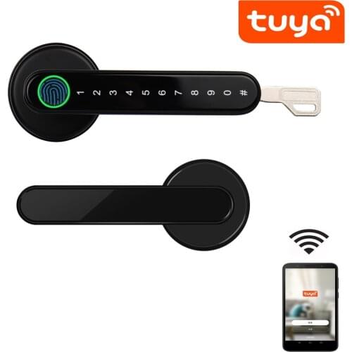 Tuya Smartlife APP Smart Bluetooth Remote Control Fingerprint Lock biometrics password code Door Lock