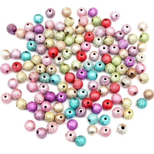 500Pcs 4-14mm Mixed Colorful Wrinkle Round Acrylic Beads Loose Woman Men Jewellery Making DIY Bracelet Necklace Jewelry Finding
