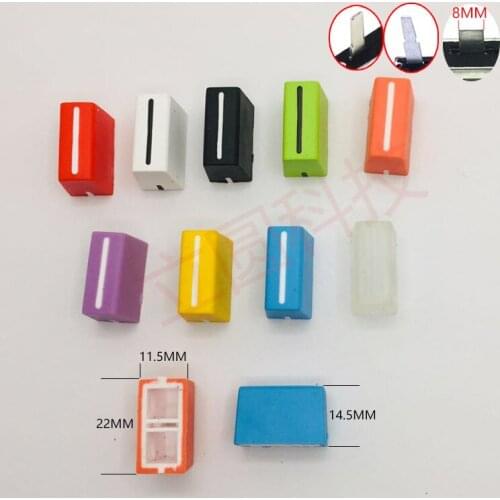 4pcs RANE TTM-54 56 57 61 68 Sixty-Eight Fader Cap Straight Slide Potentiometer Cap / 22mm * 14mm Blue Green Orange White