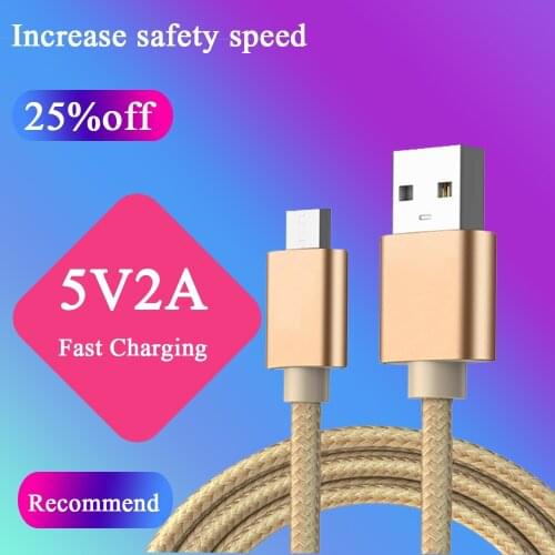 Micro USB Cable 2A Fast Charging Mobile Phone Charger Cable 1M 1.5M 2 M Date Cable