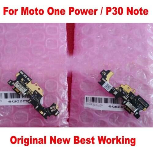 Original Best For Motorola Moto One Power XT1942-1 P30 Note USB Charging Charger Port Dock Connector PCB Board Ribbon Flex Cable