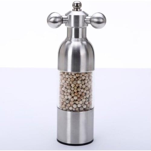 By DHL or EMS 50 pcs Kitchen supplies High class stainless steel pepper mill faucet shape pepper mill Manual Grinder