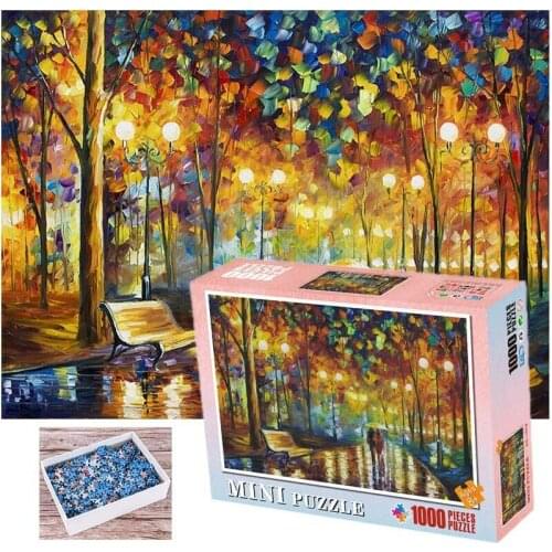 DIY 1000 PICS Jigsaw Puzzle walking in the rain for Kids And Adults brain game toy puzzle 1000 pieces kids educational toys