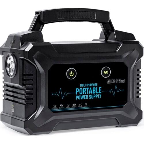 Portable Power Station 220Wh Emergency Backup Lithium Battery 200W AC Inverter Outlet Solar Generator