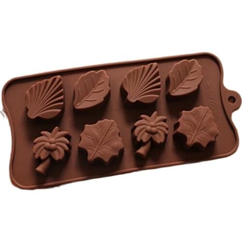 Coco Tree Leaf Shaped Bakeware Silicone Cake Mold Chocolate Molds 3D DIY Ice Tray Cake Tools E087