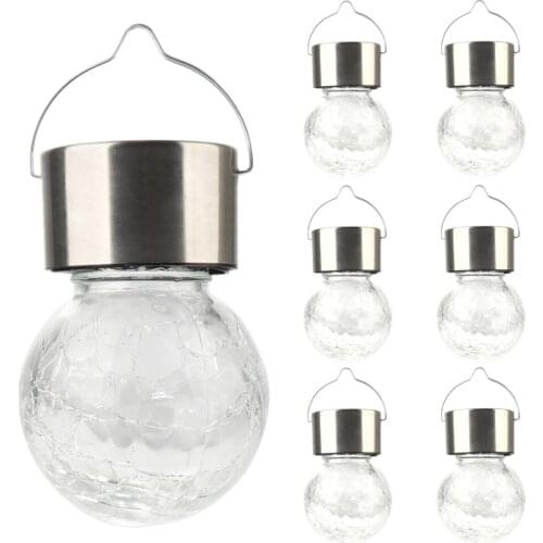 Solar Garden Lights Colorful Waterproof Decorative Lightingr No Wiring Glass Ball