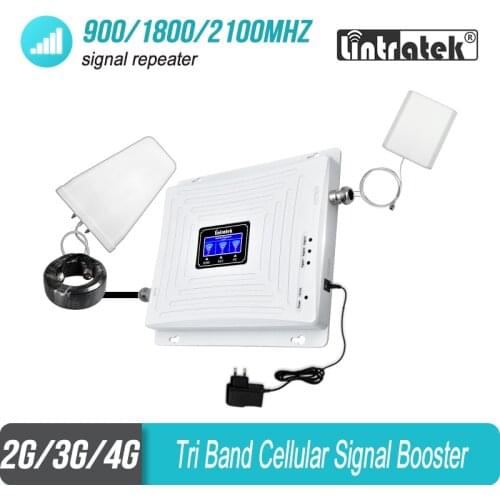 Signal Booster Lintratek 900 ~ 2100 1800 2G 3G 4G GSM Signal Repeater GSM 900 WCDMA 2100 DCS 1800 B3 Booster Cellphone Amplifier