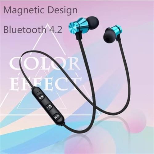Sports Bluetooth Earphone Magnetic Waterproof In-Ear with Microphone Earohone,Can Connect Two Mobile Phones at The Same Time