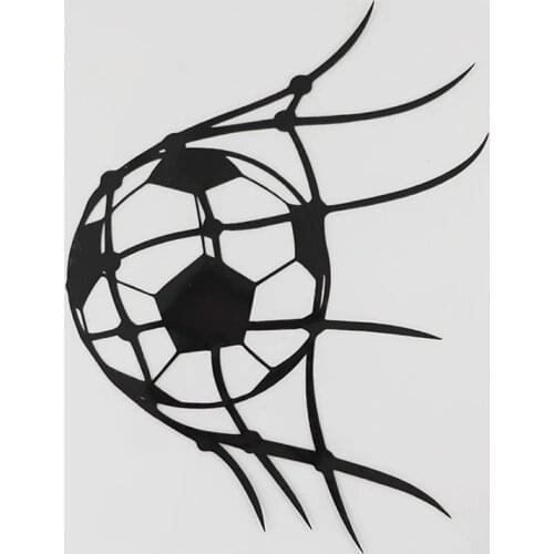 11.2CMX14.6CM Soccer Decal Football Sport Art Vinyl Car Sticker Black/Silver