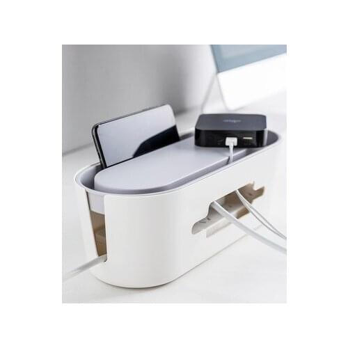 Mobile Phone Charging Cable Socket Desktop Storage Box Large Row Plug Wiring Board Data Cable Finishing Box