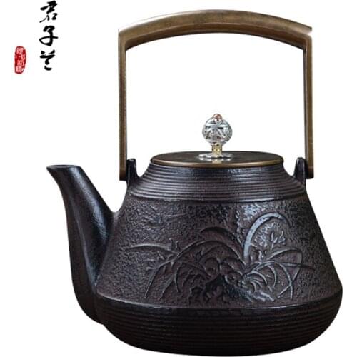 Iron teapot Southern imitation of iron Japans pot of copper and copper orchid flower iron pot