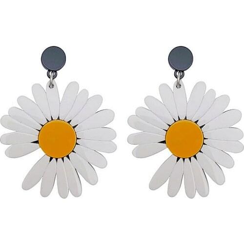 New Fashion 2020 Korean Big Daisy Flower Drop Earrings For Women Girls Sunflower Dangle Earrings Brinco Fashion Jewelry Gifts