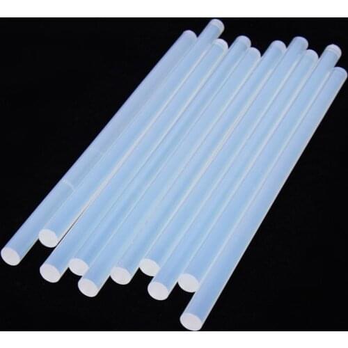 10pcs Plastic Transparent 11X190mm Hot Melt Glue Sticks For Jewelry DIY Electric Glue Gun Craft Album Home Repair Adhesive Tools
