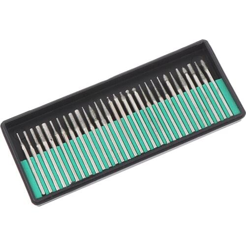 30pcs/lot Grinding Cutting Head High Quality Drill Bits Diamond Carving Polishing Rotary Tool