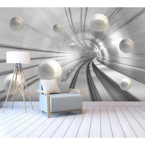 Abstract Tunnel Space Sphere 3d Wallpaper Murals for Hall Living Room 3D Space Mural 3d Wall Mural Wall paper Large mural