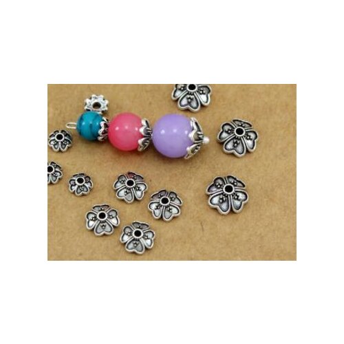 50pcs/lot Tibetan Silver Antique flower Loose Bead Spacer Beads for DIY Jewelry Making bracelet Alloy accessories