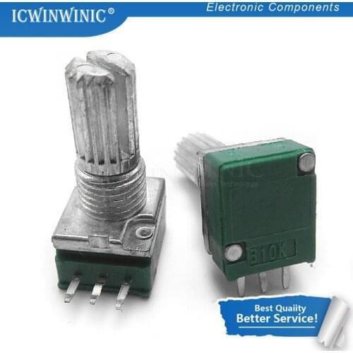 50piece RK097N 5K 10K 20K 50K 100K 500K B5K with a switch audio 3pin shaft 15mm amplifier sealing potentiometer