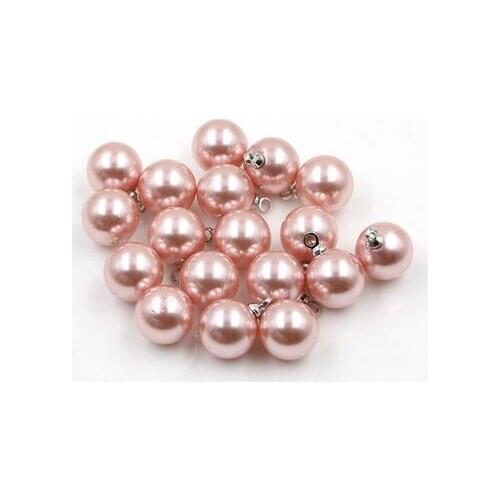Free shipping 20pcs/lot pink shell button imitation pearl buttons all round dark pearl clasp children sweaters buttons 10mm