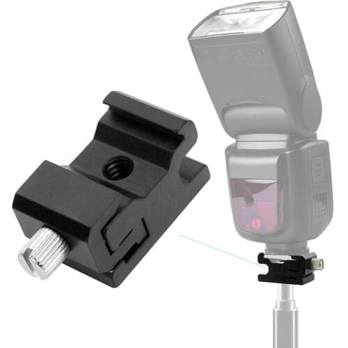 BGNING Metal Camera Flash Hot Shoe Mount Adapter Seat with 1/4 Screw Block to Flash Bracket Holder for Camera Tripod