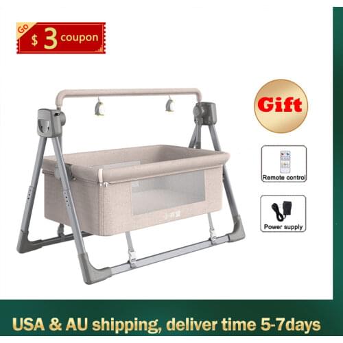 Electric Baby Crib Free and Fast Shipping Multifunctional Cradle Portable rocking bed New Born Sleeping Basket