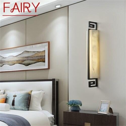 FAIRY Copper Indoor Sconce Lights Modern Luxury Dolomite LED Wall Lamp Design Balcony For Home Corridor